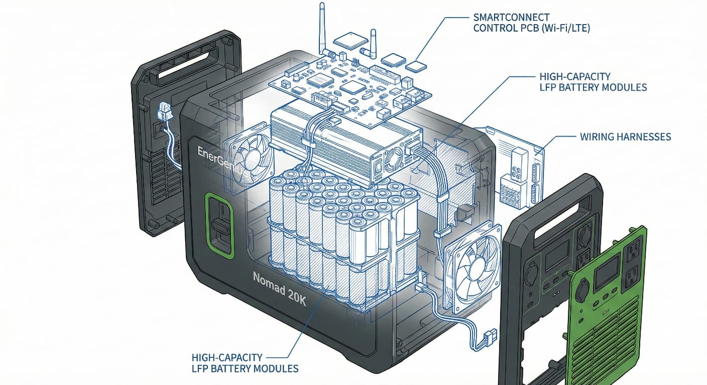 EnerGenius Guardian 25K Internal Architecture - Exploded View